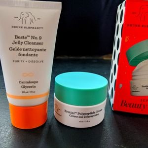 Drunk Elephant jelly cleanser and face cream